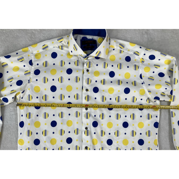 Axxess Mens 3XL Collared Long Sleeve Contemporary Geometric Modern Luxury Shirt - Picture 11 of 16
